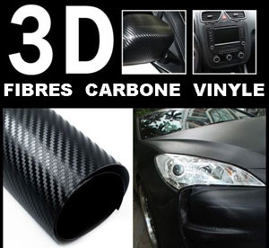 Film vinyl adhésif carbone bleu 3D thermoformable covering
